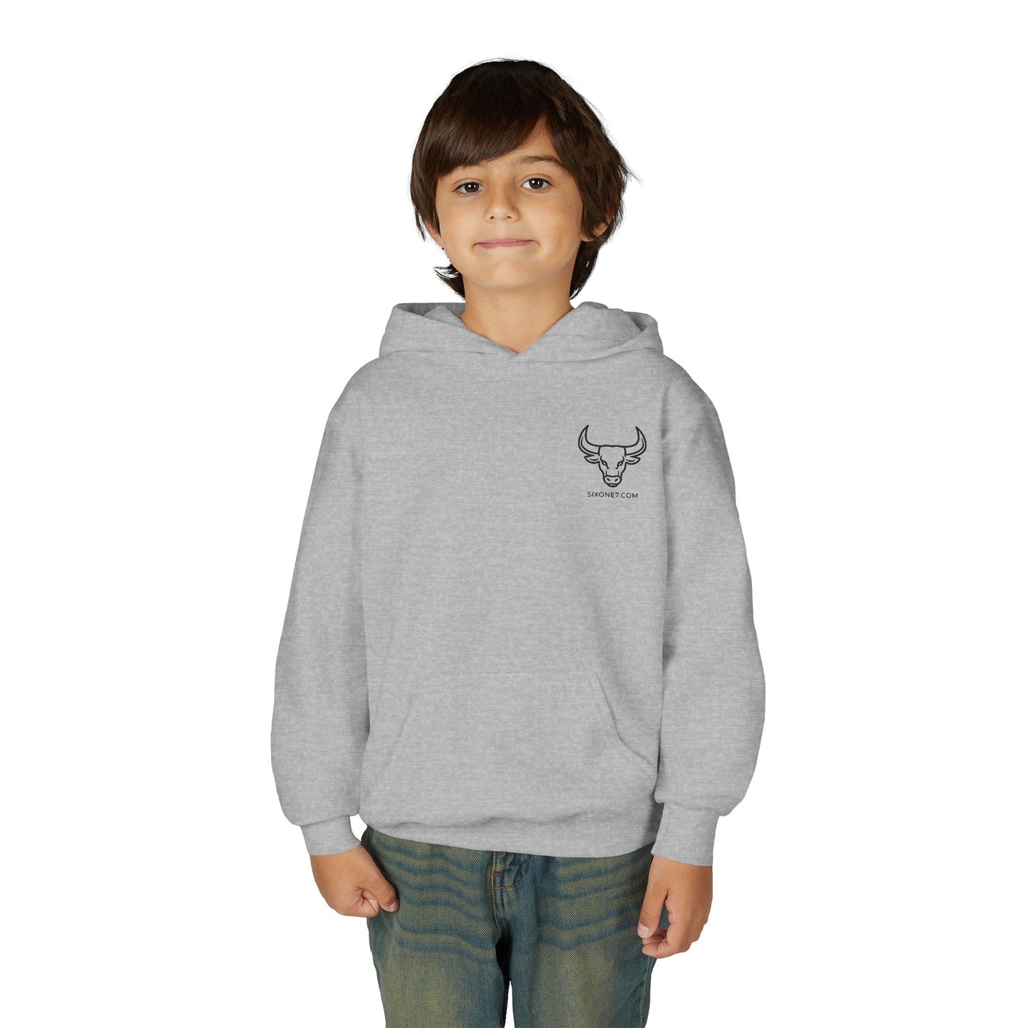 Youth Hoodie - "Too Tired For This" Graphic Pullover
