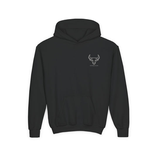 Youth Hoodie - "Too Tired For This" Graphic Pullover