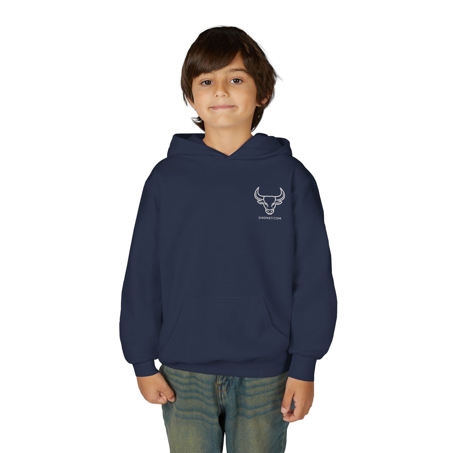 Youth Hoodie - "Too Tired For This" Graphic Pullover