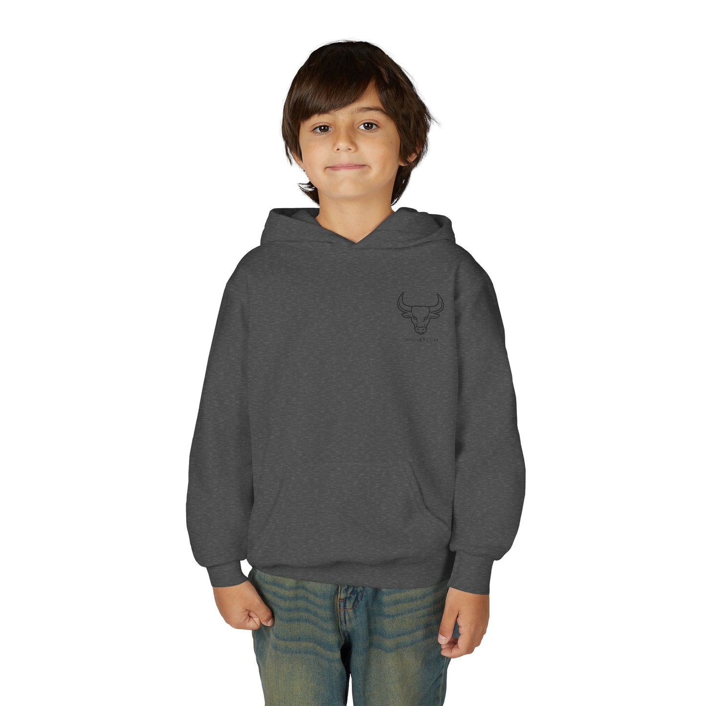 Youth Hoodie - "Too Tired For This" Graphic Pullover