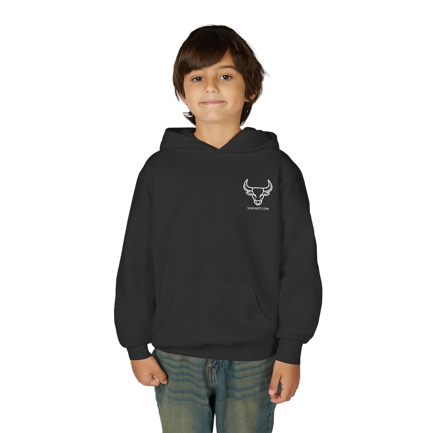 Youth Hoodie — "Running on 1%" Motivational Kids Sweatshirt