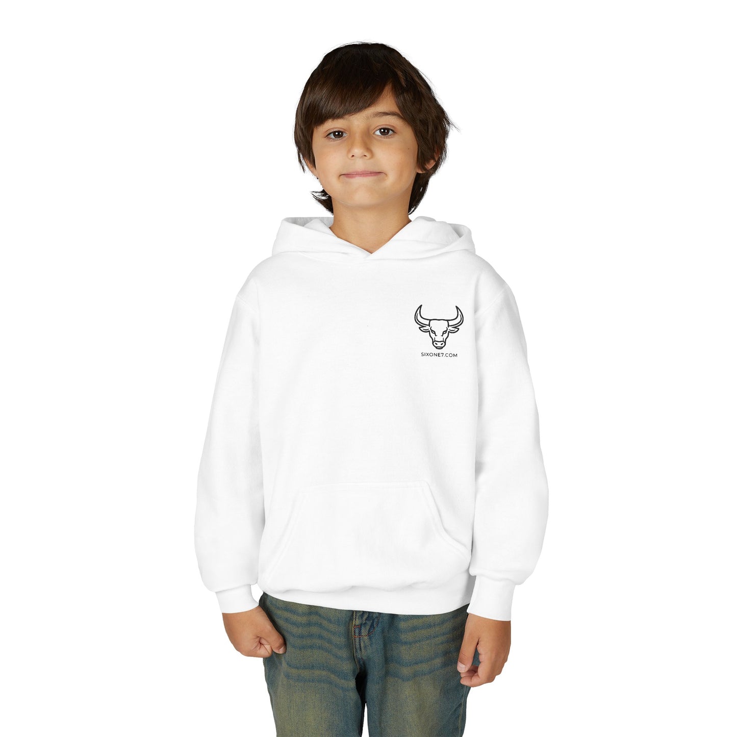 Youth Hoodie - "Too Tired For This" Graphic Pullover